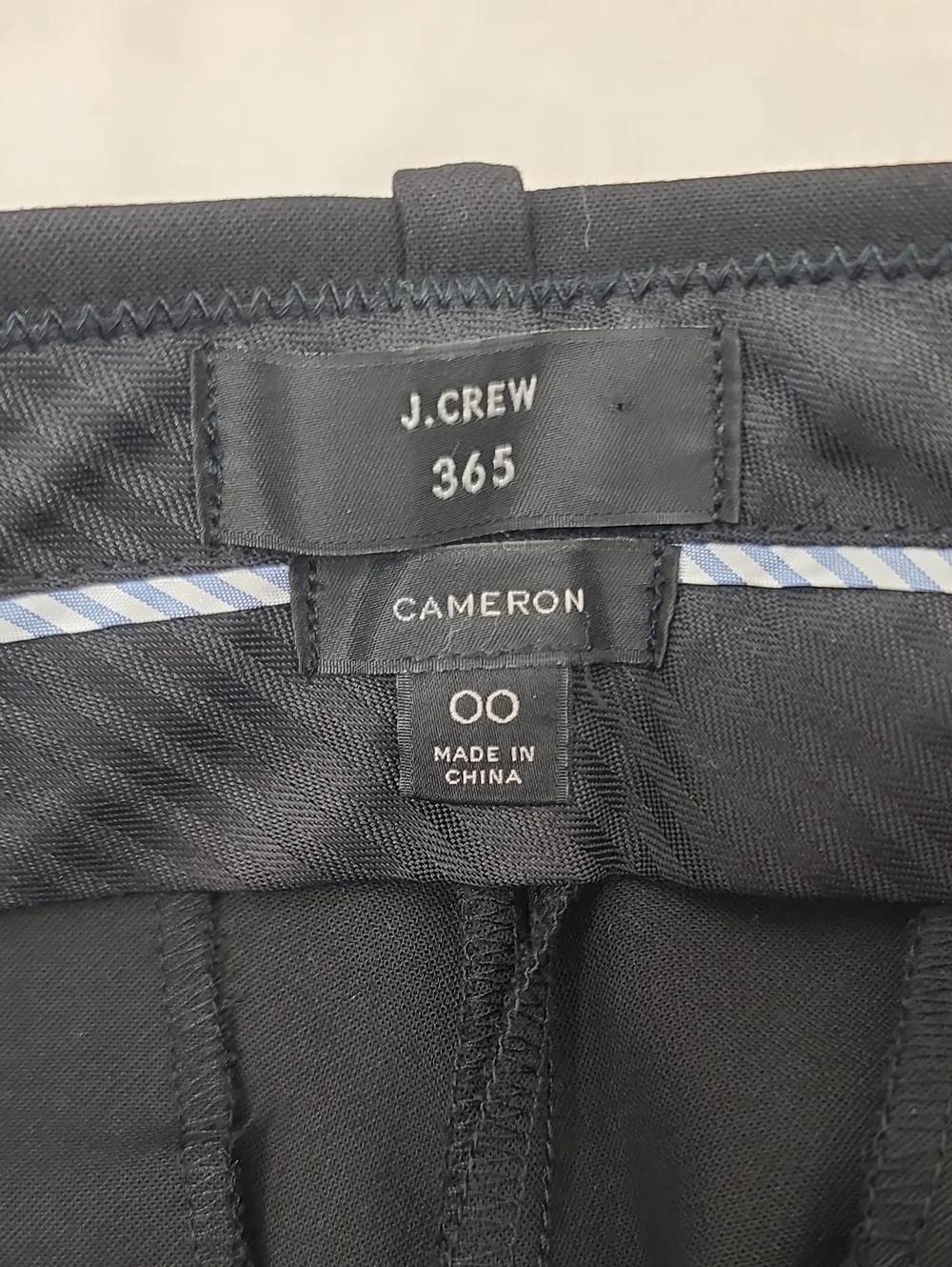 J Crew Cameron Bi-Stretch Cotton Slim Mid-Rise Tapered Crop Pant/Trouser Black